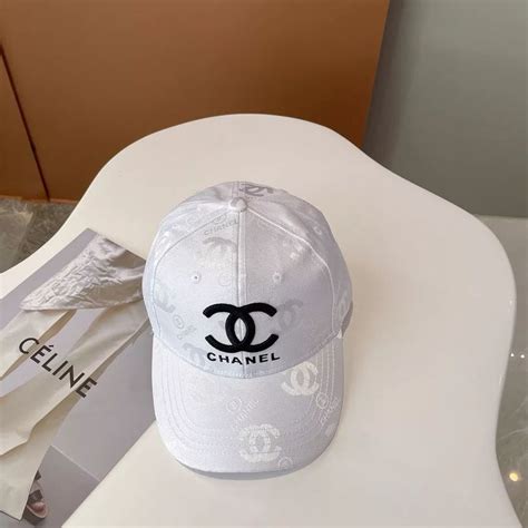 chanel flower baseball hat blue and white|Chanel inspired hats.